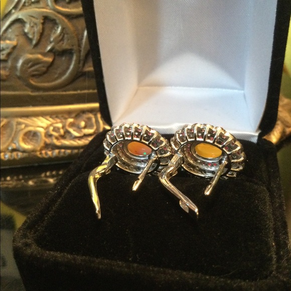 Exquisite Genuine Fiery  Opals with Sapphires & Rubies - Picture 4 of 7